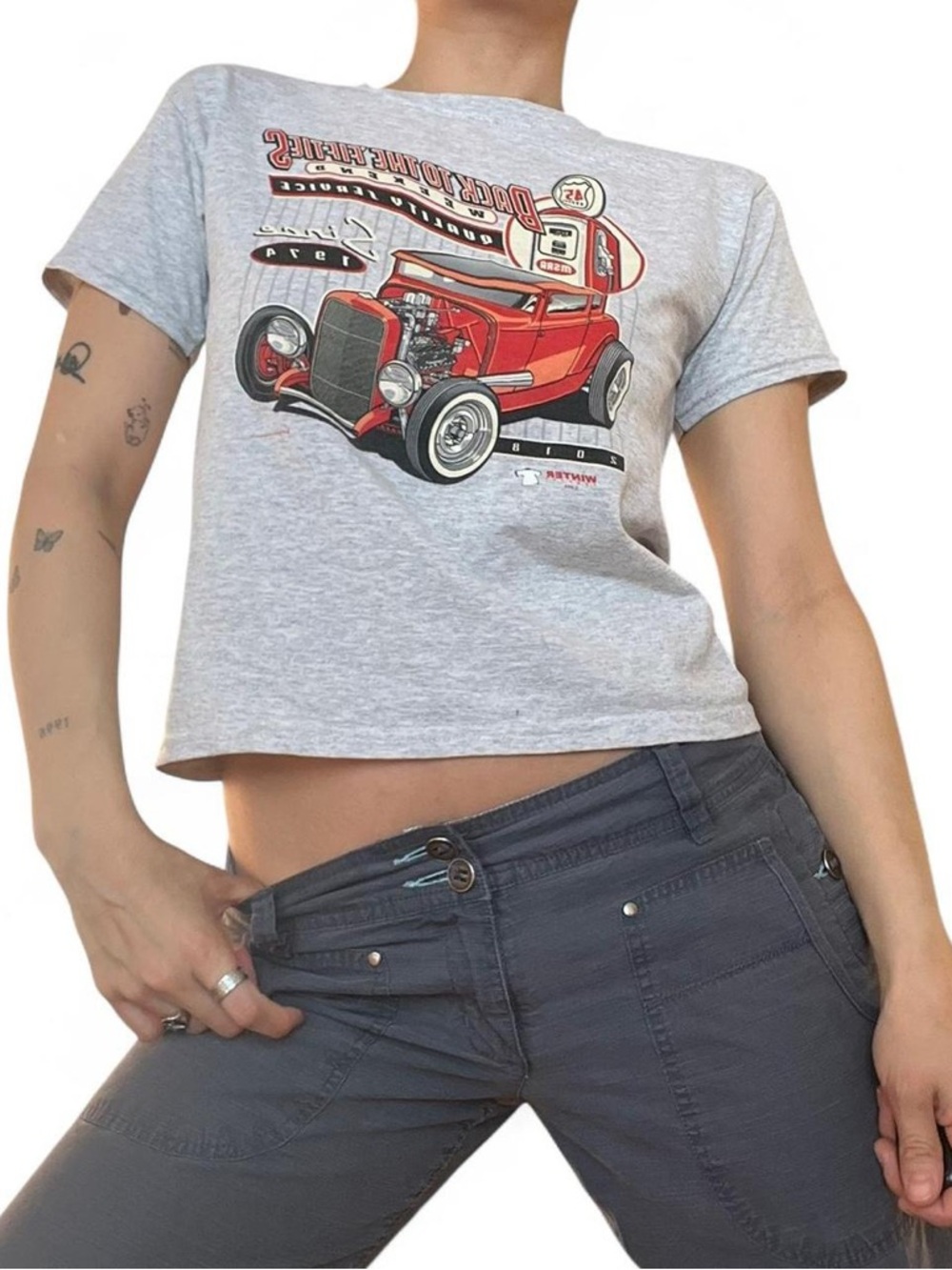 Graphic Classic Car Baby Tee Shirt